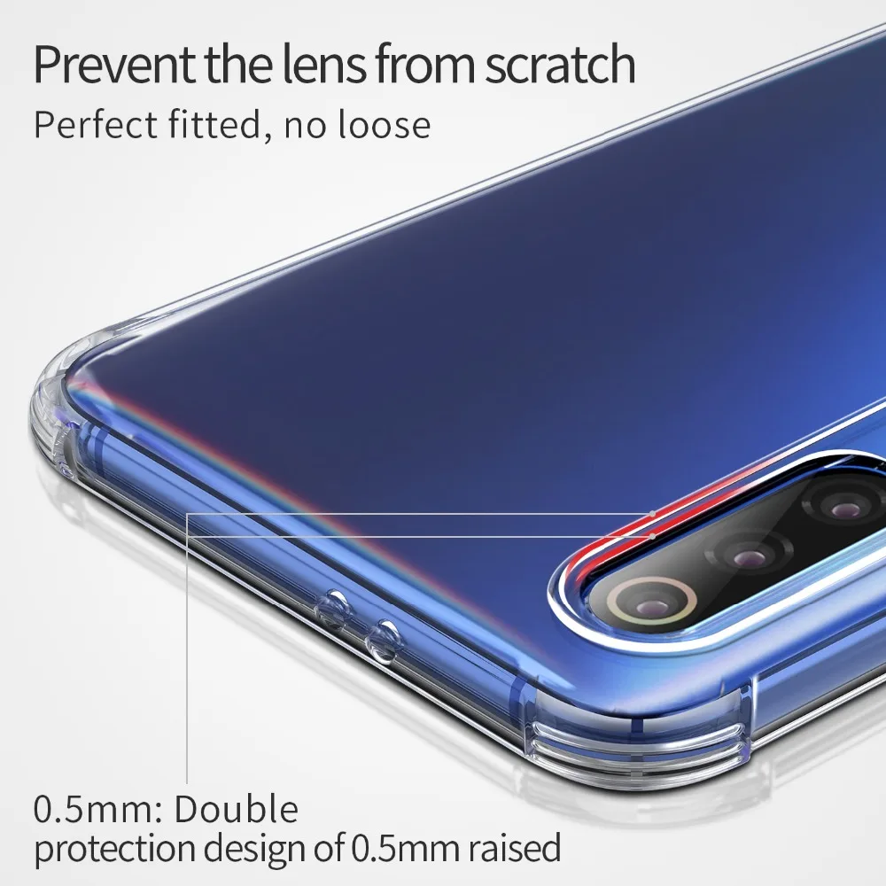 Msvii Airbag Case For Xiaomi Mi 9 SE Note 7 Transparent Silicone Clear TPU Soft Shell For Xiaomi Mi9 Redmi 7 Cover Coque Luxury