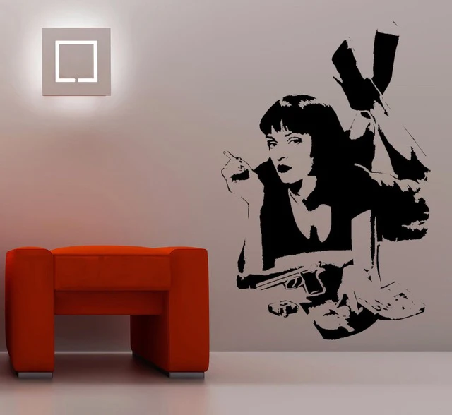 Наклейка на стену Mia Wallace пленка Квентина Тарантино из целлюлозной фантастики