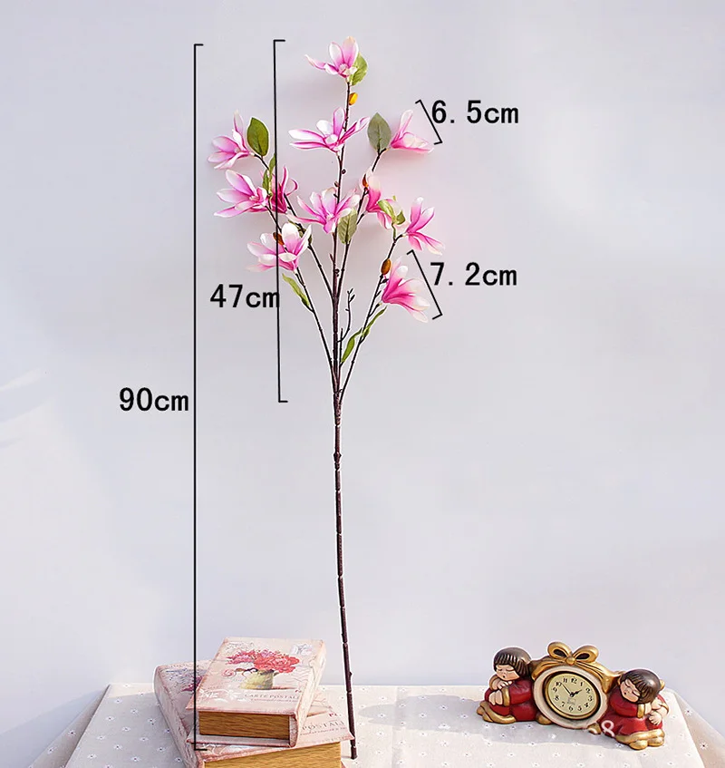 Artificial silk Magnolia Fake Flower Fleur Artificielle Wedding Home Decor Party accessory Flores decoracion para bodas (3)