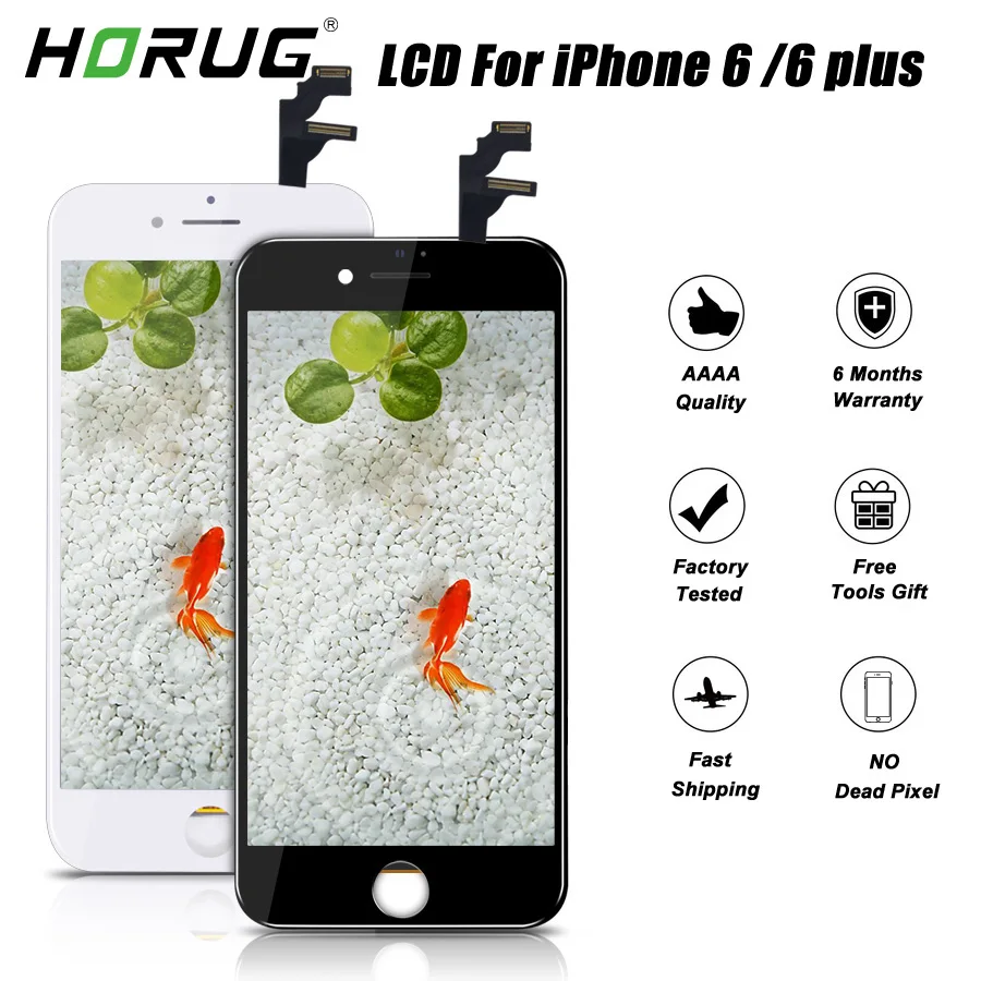 

HORUG AAAA Quality Screen LCD For iPhone 6 Plus Screen Display Assembly Replacement LCD 6 Plus Digitizer Touch Screen LCDS