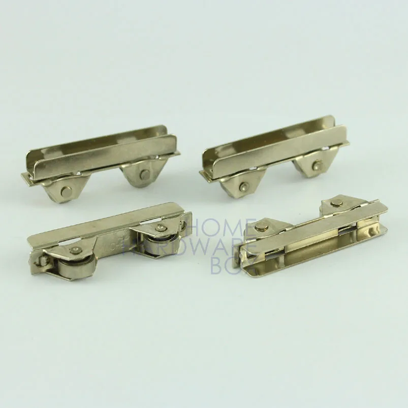 6mm glass sliding door roller clamp metal wheel pulley showcasein Window Rollers from