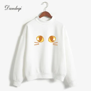 

2017 Autumn Winter Women Cartoon Cute Hoodies Warm Thick Cotton Coats Long Sleeve Casual Outerwear Harajuku Sweatshirt Plus Size