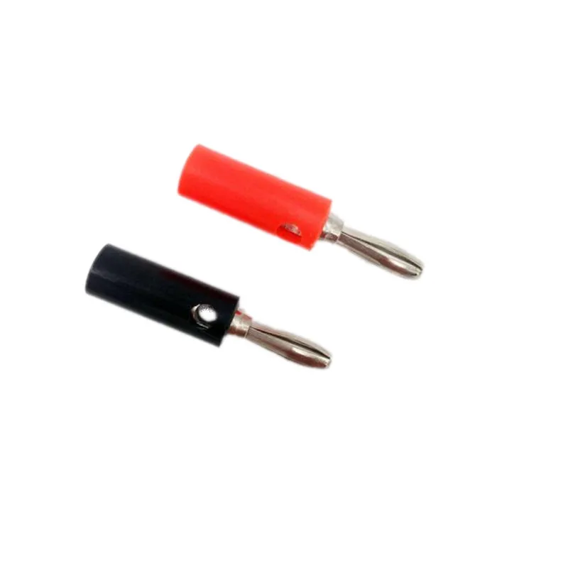 

10pcs 5pair Speaker Banana Plugs 4mm For Video Speaker Connector Black Red 2 Color Apply To 910 Terminal Adapter Free Shipping