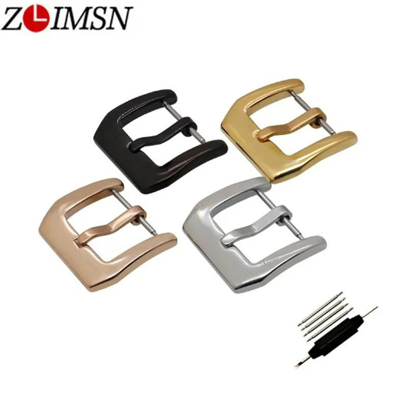 

ZLIMSN 24mm 26mm PURE Watchbands Stainless Steel Watch band Gold Brushed Watch Belt PIN Buckles Straps Clasp Replacement Relojes