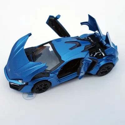 Коллекционная модель автомобиля игрушки 1/32 масштаб сплав Lykan Hypersport Форсаж электронные литые под давлением Машинки Игрушки для мальчиков Дети - Цвет: blue