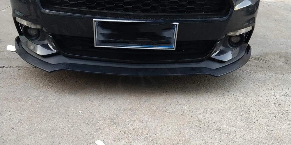 3 шт. ПП черный передний бампер спойлер разветвители фартуки для Форд Мустанг купе- Защита подбородка для бампера автомобиля Стайлинг