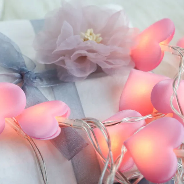 Us 2 02 23 Off 1 Pcs Led String Lights Heart Shape Hanging Wedding Party Bedroom Festivals Decoration Ali88 In Lighting Strings From Lights