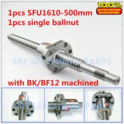 Высокое качество 1 шт. проката ballscrew 16 мм Диаметр SFU1610 L500 + 1 шт. SFU1610 шариковая гайка с BK/ BF12 конца обработанной для ЧПУ часть