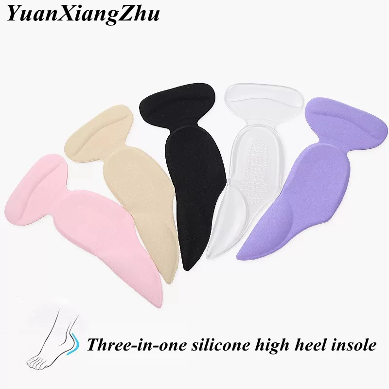 New Silicone T-Shape High Heel Grips Liner Arch Support Orthotic Shoes Insert Insoles Foot Heel Protector Cushion Pads for Women
