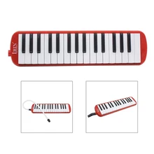 IRIN 1 set 32 Key Piano Style Melodica With Box Organ Accordion Mouth Piece Blow Key Board (Red)