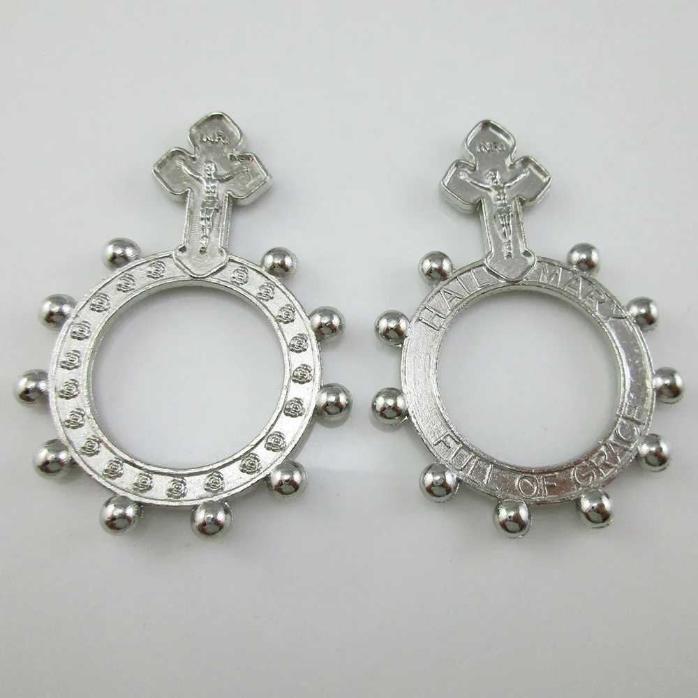 

50pcs of INRI Mary Anello Preghiera Finger Decade Rosary Ring