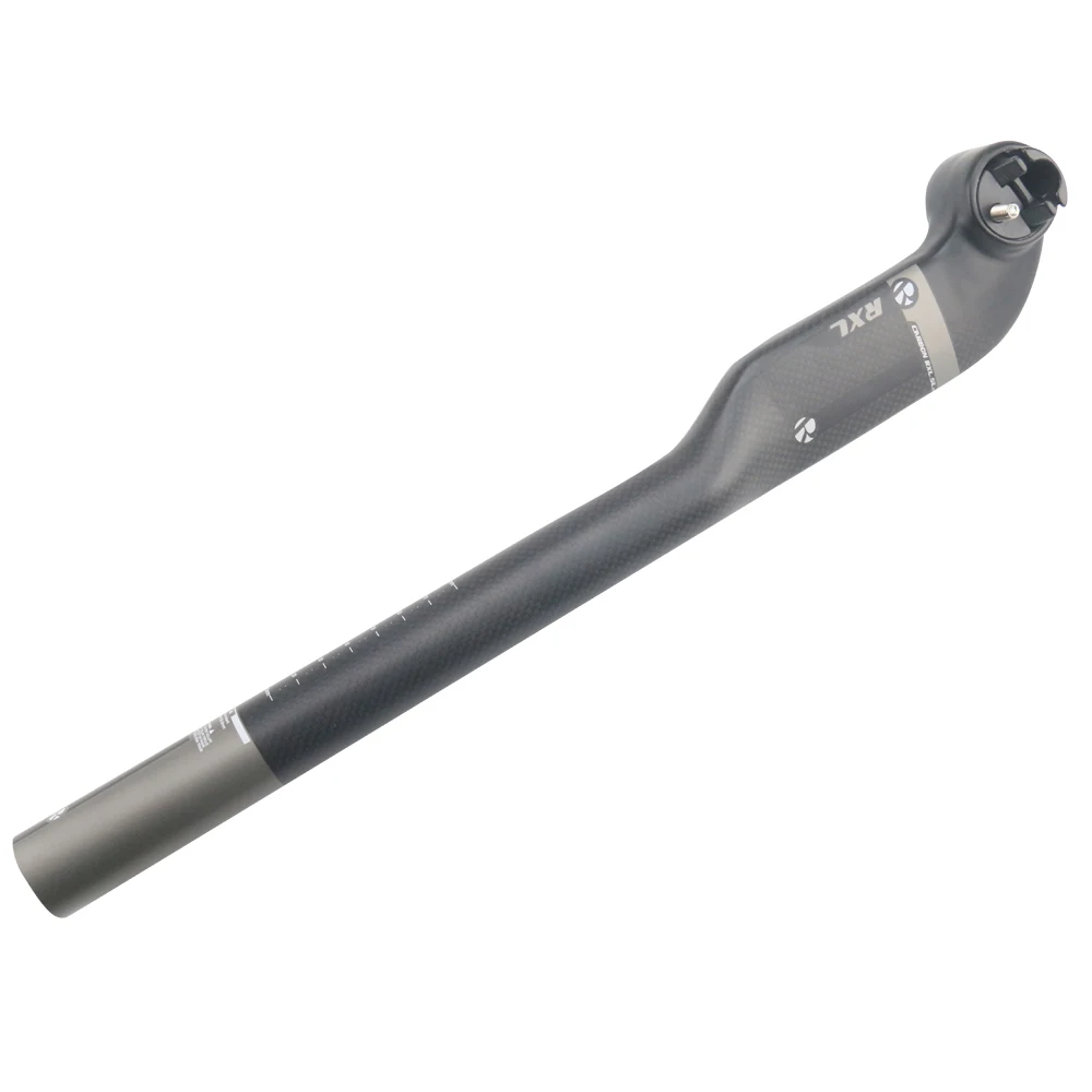 RXL SL Bicycle Seat Post Carbon Fibre MTBRoad Bike 350400mm 3K Matte Bicycle Accessories Grey Carbon Seatpost  (5)