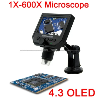 

1-600X HD OLED LCD Display USB Digital Microscope Endoscope Microscope magnifying glass Camera zoom for Maintenance detection
