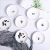 1PC Green plants Mini Size Pigments Ceramics Soy Dish Sauce Vinegar Jam Dishes Kitchen Small Plate Tableware Novelty Gift ► Photo 1/5