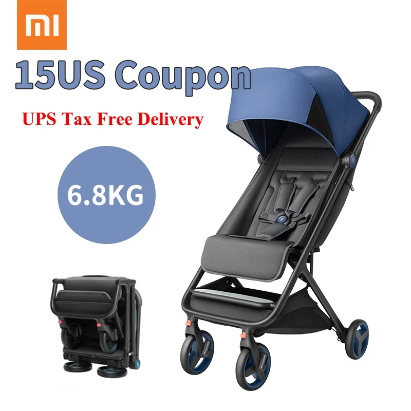 

2019UPS Tax Free Delivery 6.8kg folded size 48*41*26cm one hand open baby stroller Carry on air plane directly portable stroller