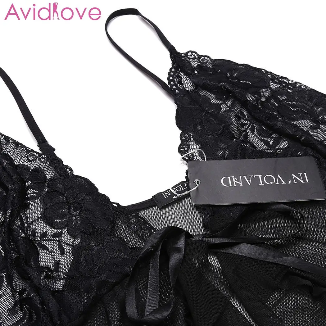 Avidlove Women Plus Size Sexy Underwear Costumes Lingerie Front Open G-String Ruffled Flyaway langerie Avidlove Women Plus Size Sexy Underwear Costumes Lingerie Front Open G-String Ruffled Flyaway langerie