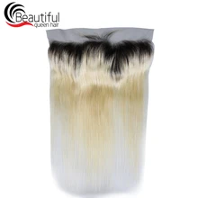 Красивые королевские волосы 1b/613 блонд Кружева Фронтальная бразильские прямые человеческие волосы Фронтальная 13x4 часть 10-20 дюймов remy Волосы
