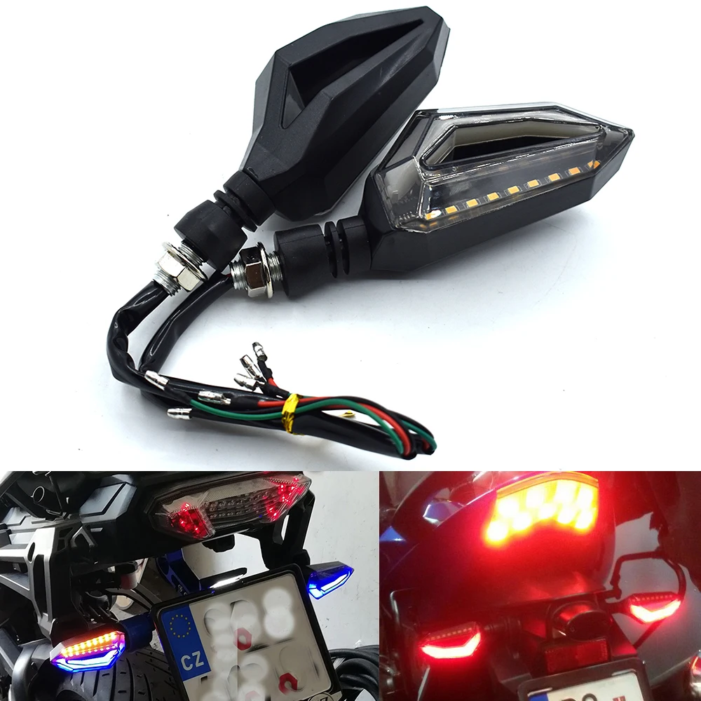 

High quality 1 pair universal LED motorcycle tail light turn indicator For Honda CB599 919 400 600 CBR900RR 600 250 400 Hornet