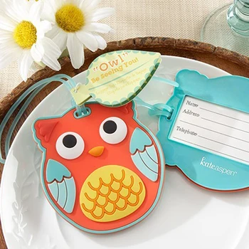 

200 pcs Cartoon Luggage Tag Luggage Boarding Tag Portable Label Owl Luggage Tag Wedding Luggage Tags Bridal Shower Gift