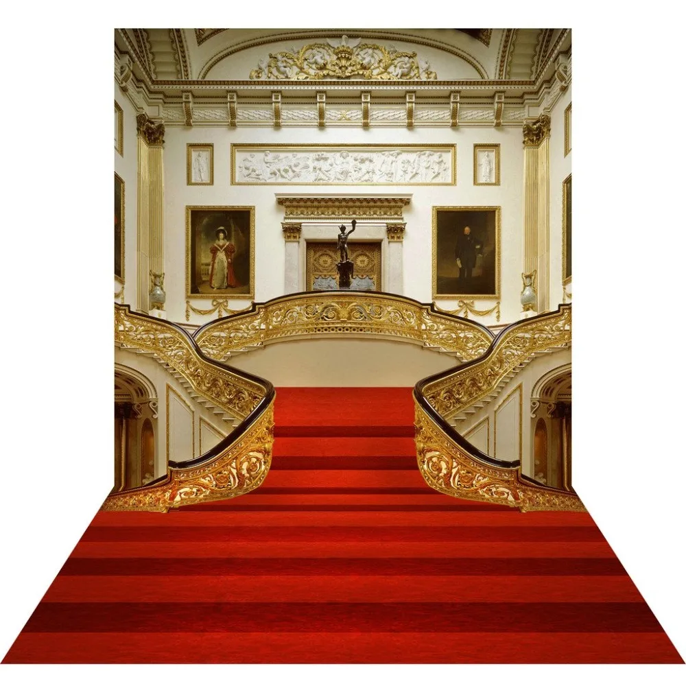 DePhoto European red carpet stairs Pictorial cloth Customized photography Backdrop Background studio prop GQ02 DePhoto European red carpet stairs Pictorial cloth Customized photography Backdrop Background studio prop GQ02