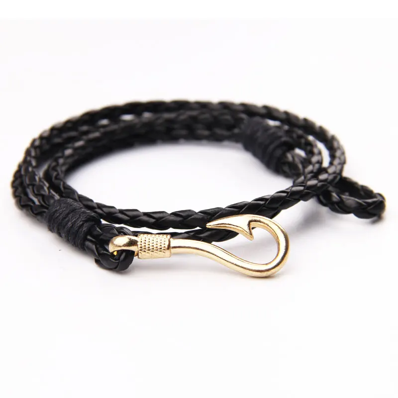 NIUYITID 40cm PU Leather Bracelet For Men Women Fashion Wristband Charm Braclet For Male Accessories Jewelry (9)