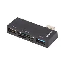 5 в 1 USB 3,0 концентратор и кардридер комбинированный адаптер USB 3,0/2,0 хабы SD TF MMC кардридер для телефона ПК ноутбука Surface Pro 3/4
