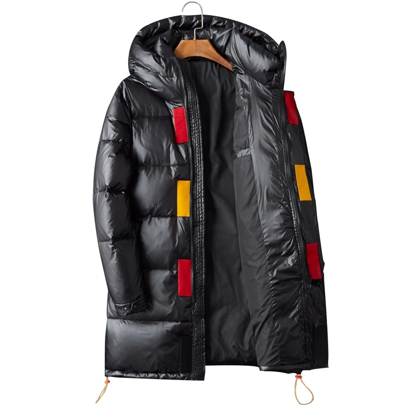 2019 nieuwe aankomst winter hoge kwaliteit 80% witte eendendons capuchon lange jassen mannen, print letters waterdichte parka mannen. B55 2019 nieuwe aankomst winter hoge kwaliteit 80% witte eendendons capuchon lange jassen mannen, print letters waterdichte parka mannen. B55