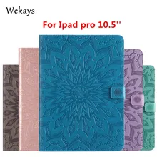 Wekays, для Apple IPad Pro 10,5 дюймов, 3D, Подсолнух, цветок, умный, кожаный, флип, Fundas, чехол для Coque IPad Pro 10,5, чехол для планшета s