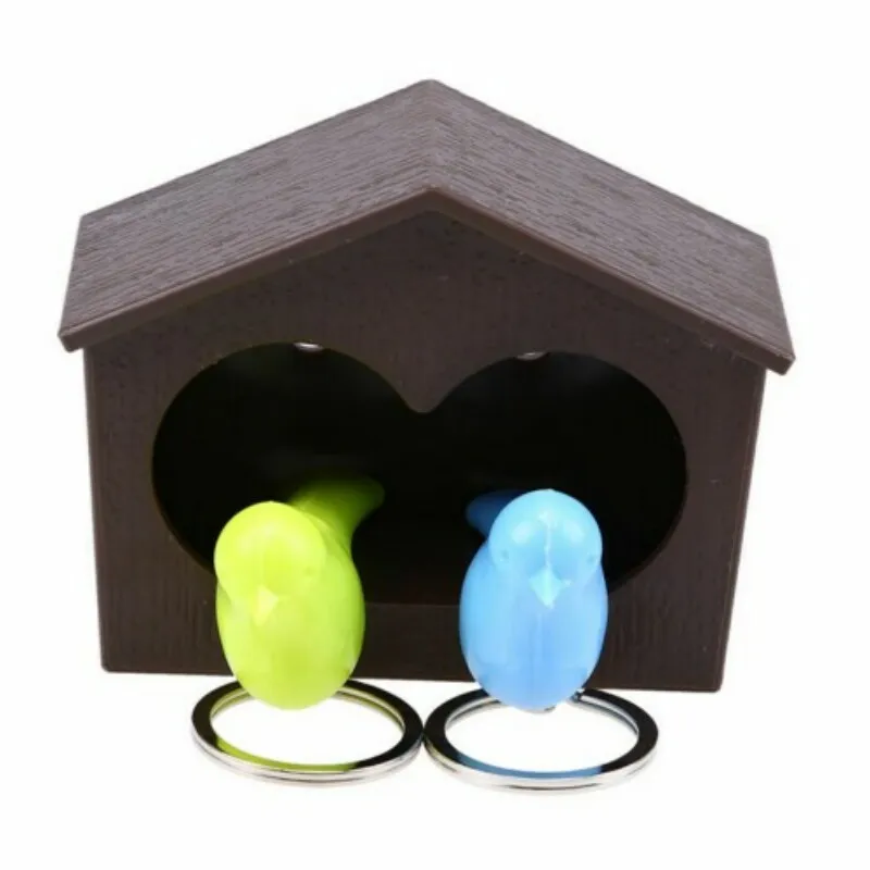 Vogel Haus Key Holder Chain Nest Whistle Ring Schlüsselanhänger Random DE