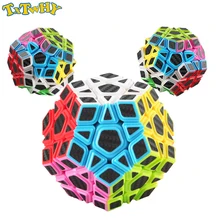 TXTWHY углеродного волокна Megaminx Скорость Куб 3x3x3 Dodecahedron Головоломка Куб игрушки для детей Прямая