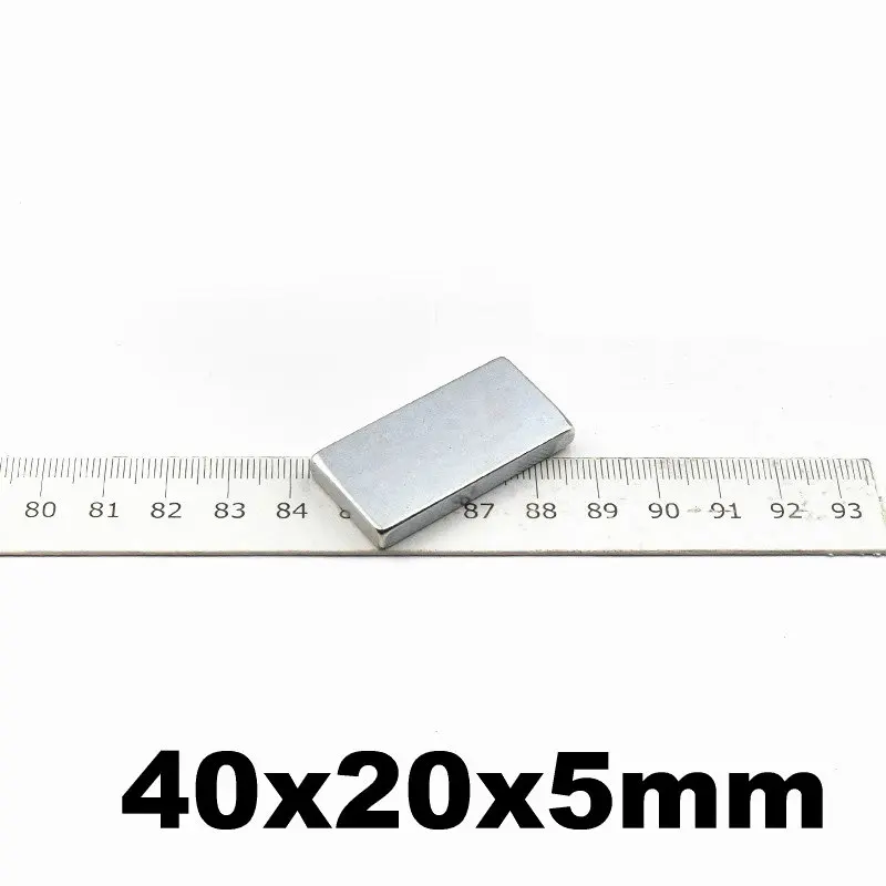 Неодимовые магнитные кубики 40x20x5 мм NdFeB магниты N35 небольшие постоянные