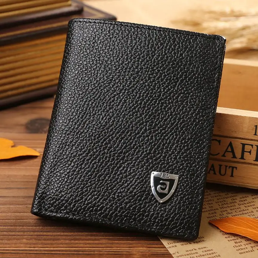 

2019 Bifold Wallet Men Leather Credit/ID Card Holder Billfold Purse Mini Wallet Men Short pu Leather Wallet #xqx