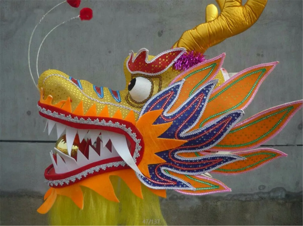 red chinese dragon head chinese dragon dance prop festival supplies new year dance products