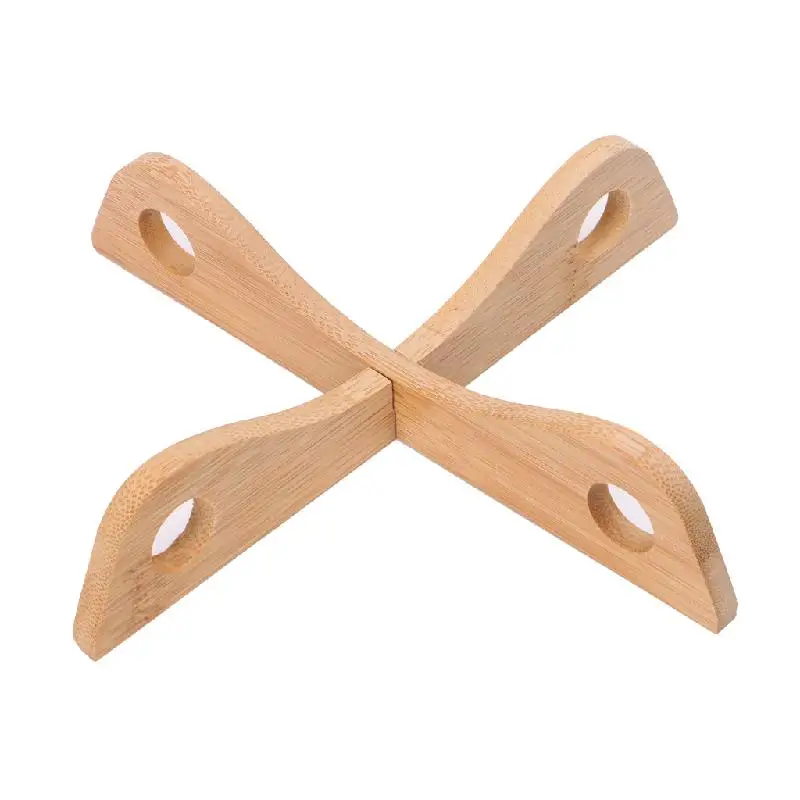 

Bamboo Heat Resistant Pan Mat Removable Pot Holder Kitchen Cooking Tool Potholder Practical Kitchen Kit