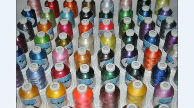 

Hot Selling Simthread Brand 120D/2 40WT 1000m/cone polyester home machine embroidery thread with 40pcs/kit +Free shipping!!