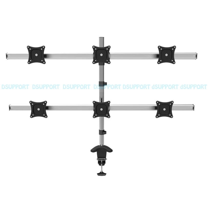 MD3006 полный движения вращающийся 6 экран 1"-27" ЖК светодиодный настольная подставка для монитора зажимное крепление гибкий дисплей Кронштейн Стенд