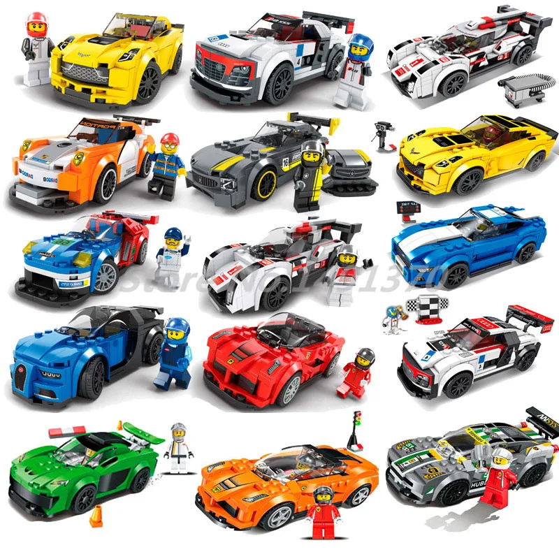 

Super Racers Building Blocks Compatible Legoingly City Racing Car Model Speed Champions Style Toys For Children Christmas Gifts