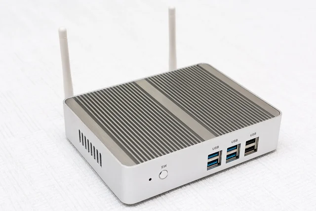 Eglobal Nuc Fanless Mini PC Windows 10 AES-NI pfSense OpenVPN Barebone Computer Intel N3150 Quad Core Max 2.08GHz 2*Lans 2*HDMI