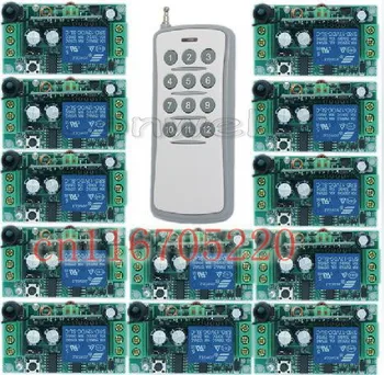 

Wholesale 1 Channel DC 12V RF Wireless Remote Control Kit Radio Switch - 1 Transmitter & 12 Receiver Toggle Control Momentary