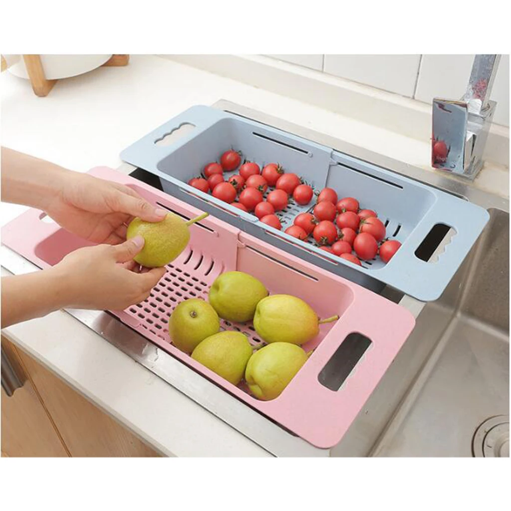 Expandable Dish Drying Rack Over The Sink in Straw Sink Dish Drainer Rustproof Kitchen Organization pots/pans Kitchen Holders