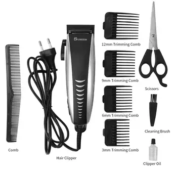 

SURKER Professional Electric Hair Clipper Men Kids Trimmer Attachment Combs Barber Home Beard Hair Cutting Clipper Styling Tool