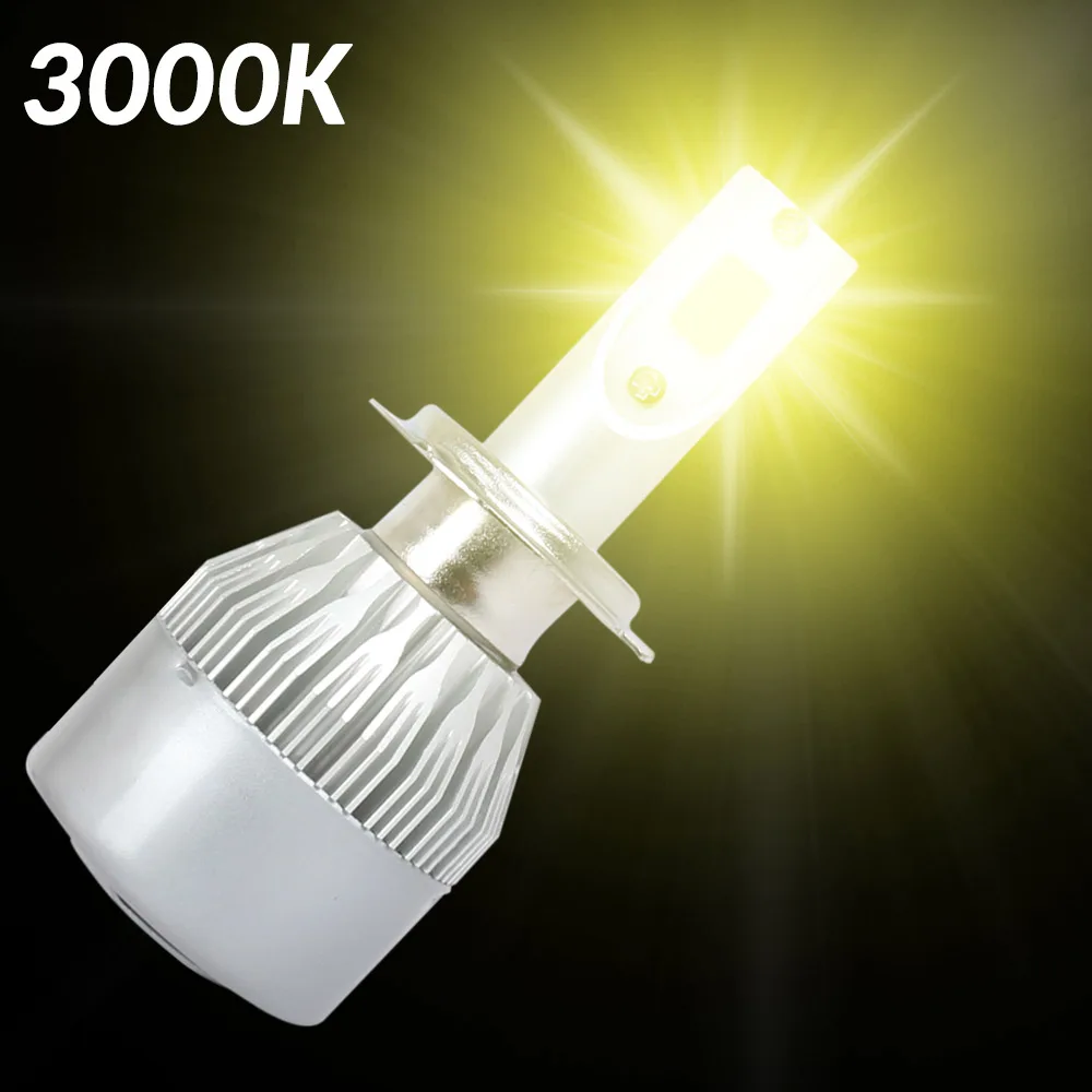 2 шт. 3000 К 6000 8000 Автомобильные фары лампы H4 H7 H11 светодиодный H1 H3 H8 H9 880 9005 9006 HB3 H13 9004