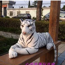 Большие животные плюшевые игрушки игрушечный белый тигр плюшевый тигр кукла милая белая Тигровая Подушка подарок на день рождения 85 см