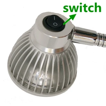  12V/24V/110V/220V WITH PLUG 5W Led Bed Mounted Reading Light With Flexible Pipe