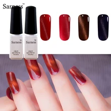 Sarness Magnetic Gel Varnish 3D Cat Eye Gel Polish Nail Art Magnet Soak Off Led UV Gel Lacquer cheap nail top base coat