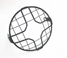 Metallo Moto Anteriore Del Faro Della Lampada Della Griglia di Copertura Maschera Griglia Quadrata Per Harley Honda Cafe Racer Parti per yamaha kawasaki Suzuki