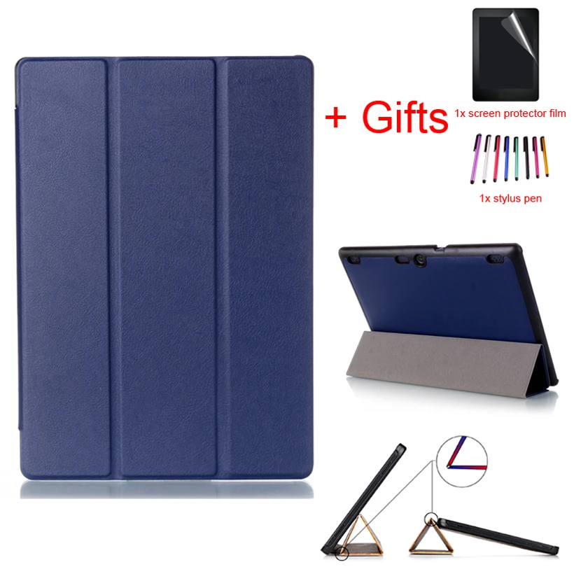 

Magnet Case for Lenovo Tab 2 A10-70F A10-70L A10-30 X30F 10.1 & TAB 3 10 Business TB3-X70F Protective Cover +Film+Stylus Pen