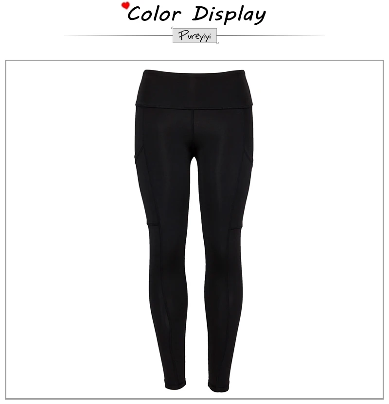  2018 New Women Side Pockets Leggings Yogings Bodycon Pencil Pant Workout Trousers Hip Push Up Slim Fit Bottoms Leggings (2)