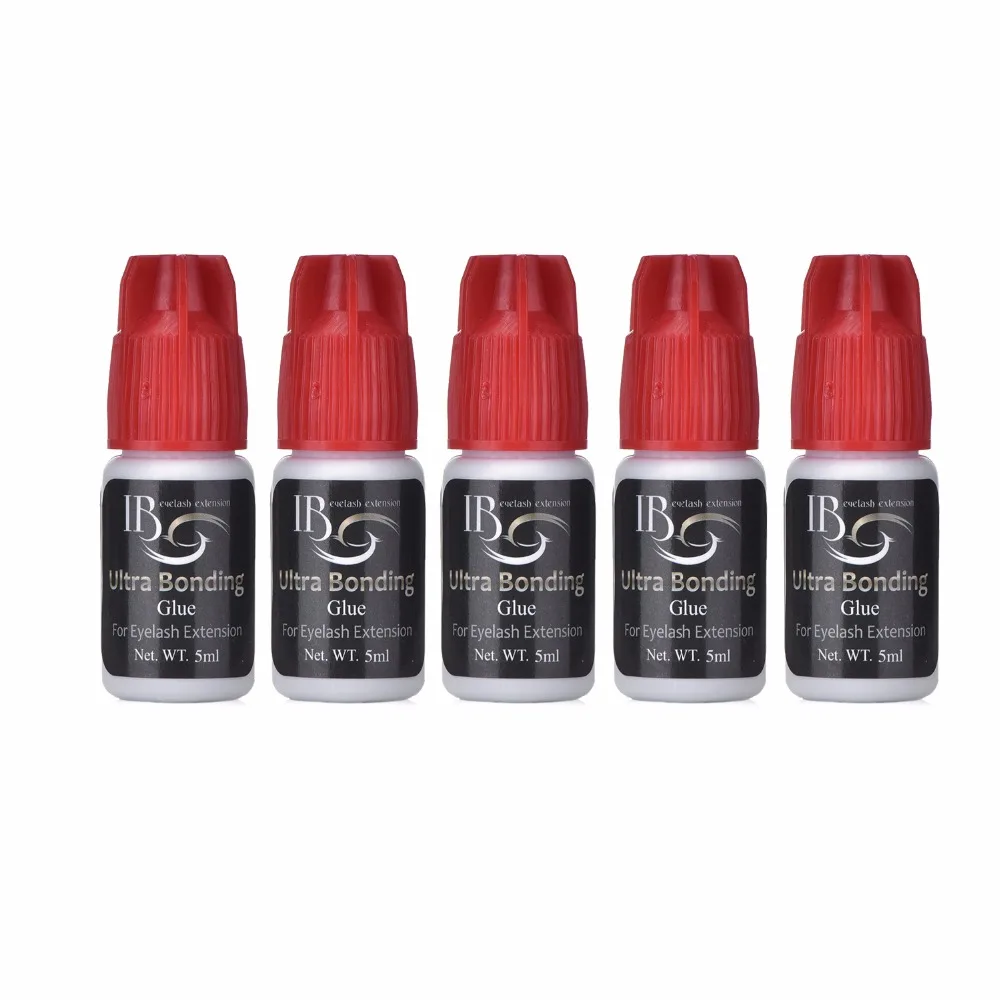 

5pcs/lot Ultra Bonding Fast Drying Eyelash Glue Black False Eyelash Extension Kit Glue IB