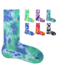 Новые модные женские туфли галстук окрашенные ворс Носки для девочек в стиле хип-хоп Носки для девочек зима-осень на среднем хлопковые носки Рождество смешно Meias